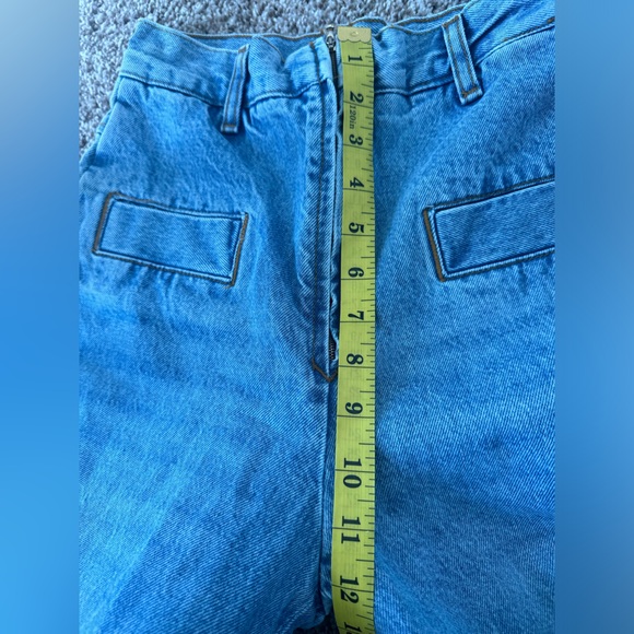 Sandro Wide Leg Jeans Blue Denim High Waist Size 34 - Picture 9 of 13